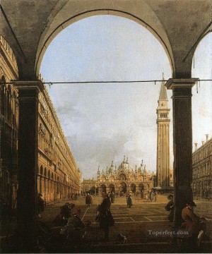 街並み Painting - カナレット東を望むサンマルコ広場 ヴェネツィア